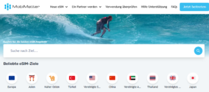 MobiMatter eSIM für Reisen in Europa, Asien, USA.