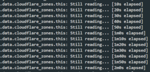 Terraform output while importing a Cloudflare resource